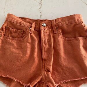 Levi's Button Front Cut-off Jeans, Button Front Jean Shorts, Levi 501 Shorts